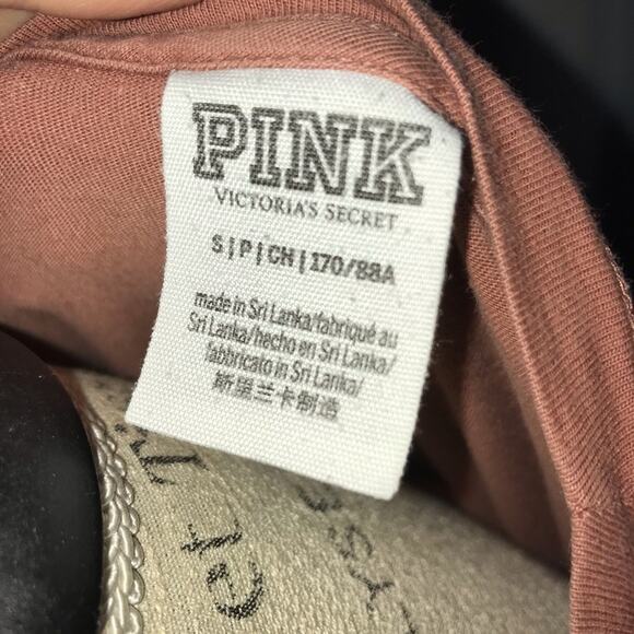 Victoria’s Secret PINK dusty rose long sleeved shirt with pocket and P emblem S - Picture 4 of 4